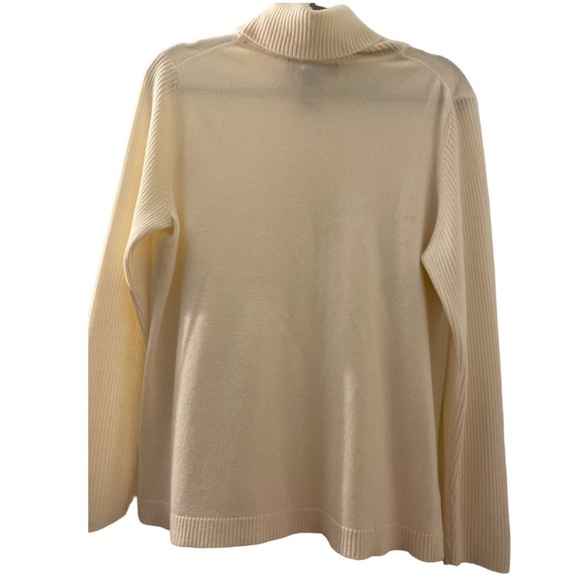 Josephine Chaus sweater, winter white, turtleneck, size XL - Picture 2 of 5